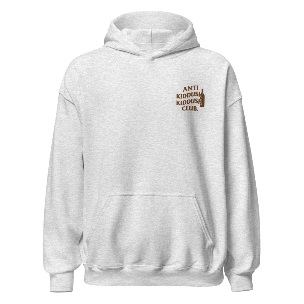 Anti-Kiddush Club Hoodie — Brown Logo (Bottle)