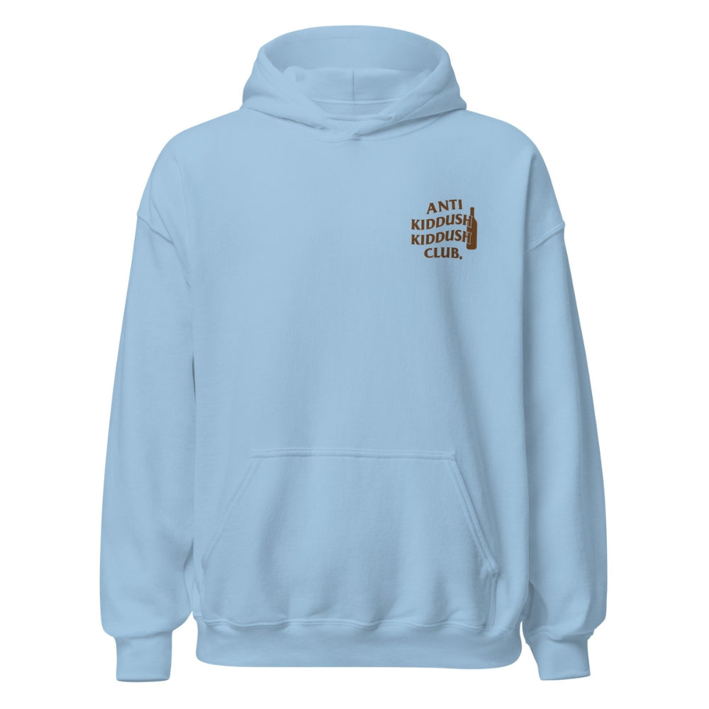 Anti-Kiddush Club Hoodie — Brown Logo (Bottle)
