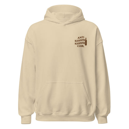 Anti-Kiddush Club Hoodie — Brown Logo (Bottle)