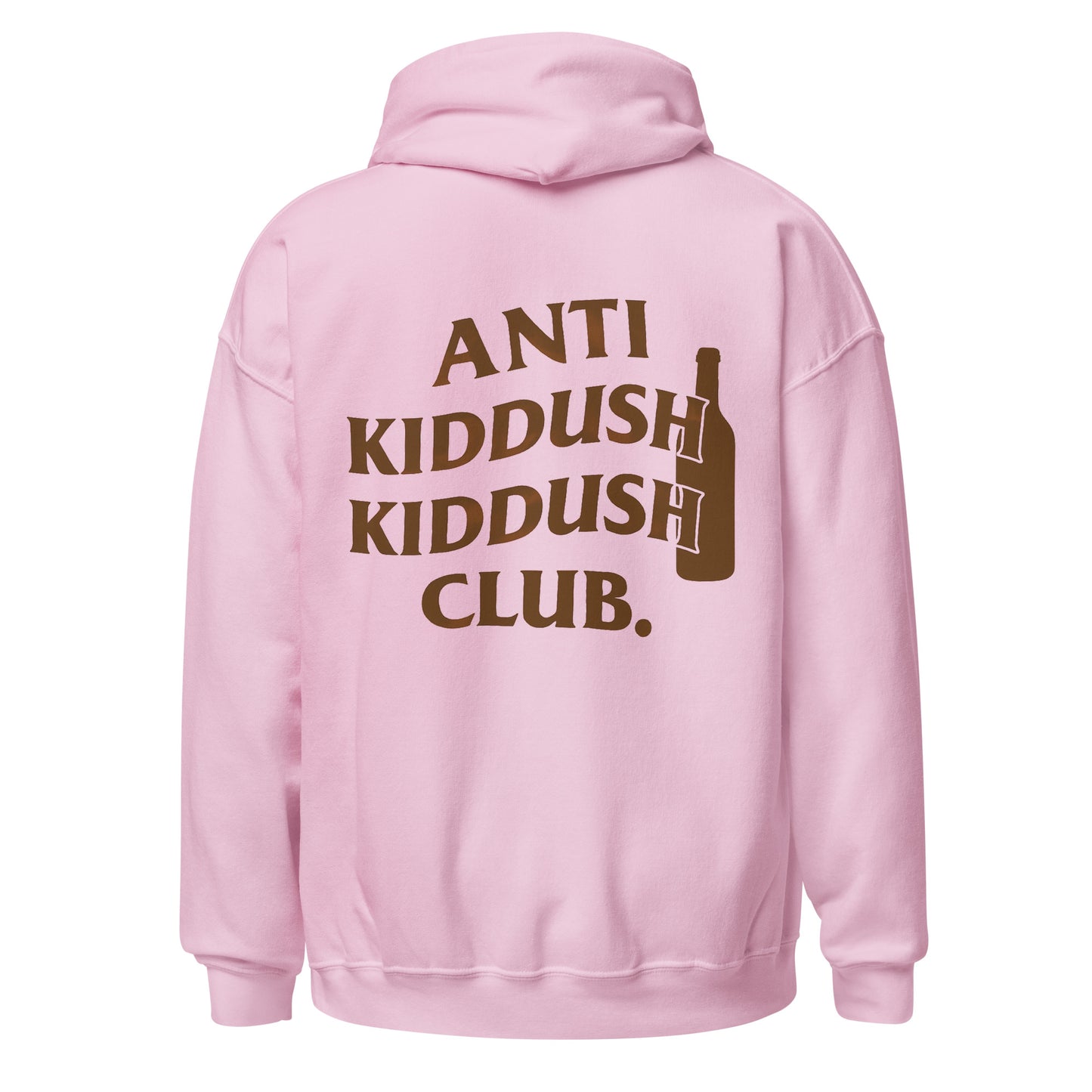 Anti-Kiddush Club Hoodie — Brown Logo (Bottle)