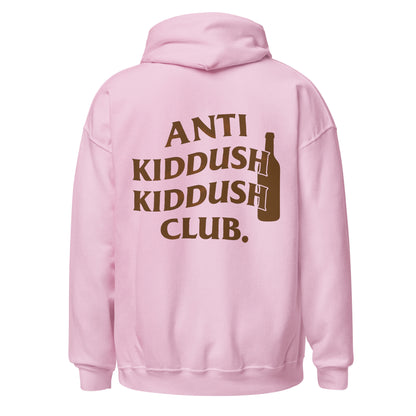 Anti-Kiddush Club Hoodie — Brown Logo (Bottle)